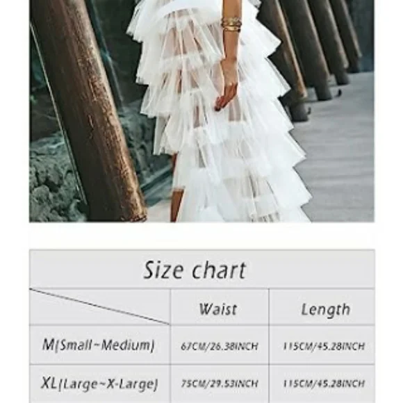 🆕⭐Dark green layered tulle maxi skirt